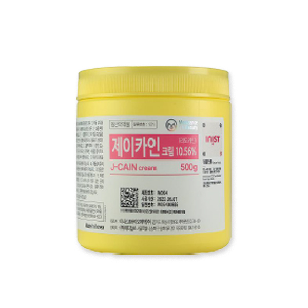 【40個セット】J-Cain Cream(リドカインクリーム) 500ｇ/1個 リドカイン10.56％ Inist Bio Pharm社製 韓国製